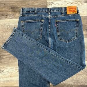 Levis 514 Mid Wash Blue Mens 38x33 Straight Fit Denim Jeans Red Tab Levi's